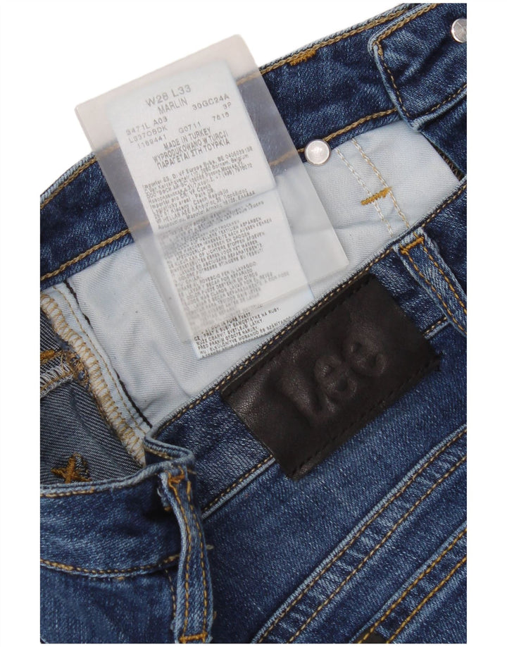 Jeans dritti Marlin da donna Lee W28 L33 cotone blu
