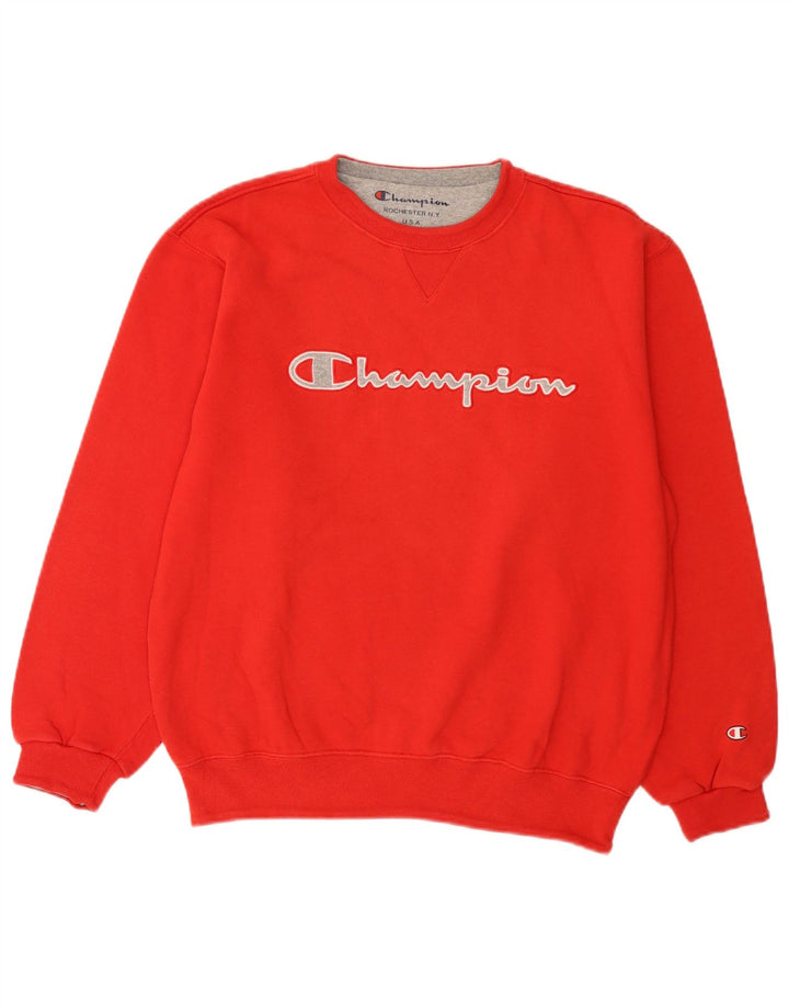 CHAMPION Felpa con grafica da uomo Maglione piccolo in cotone rosso