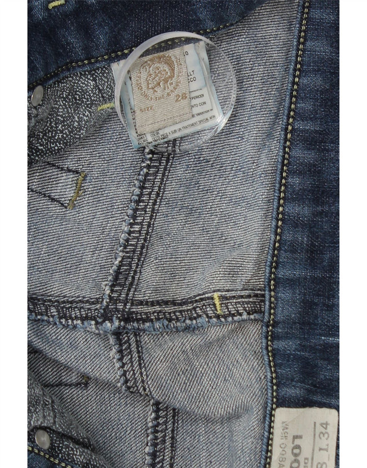 DIESEL Womens Loopy Slim Jeans W28 L34 Navy Blue Cotton