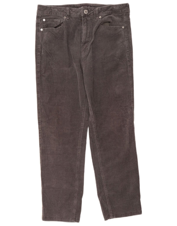 Pantaloni corti in velluto a coste da donna Marks & Spencer UK 16 Large W34 L24 Grigio