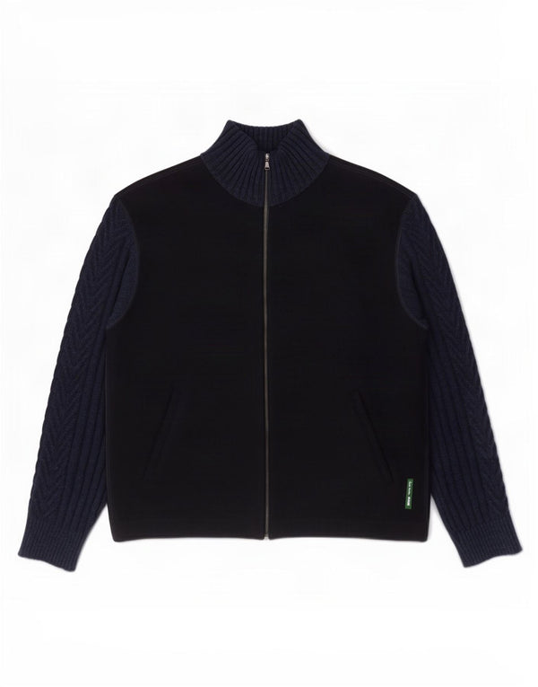 Maglione cardigan da uomo Paul Smith XL in lana color block blu navy