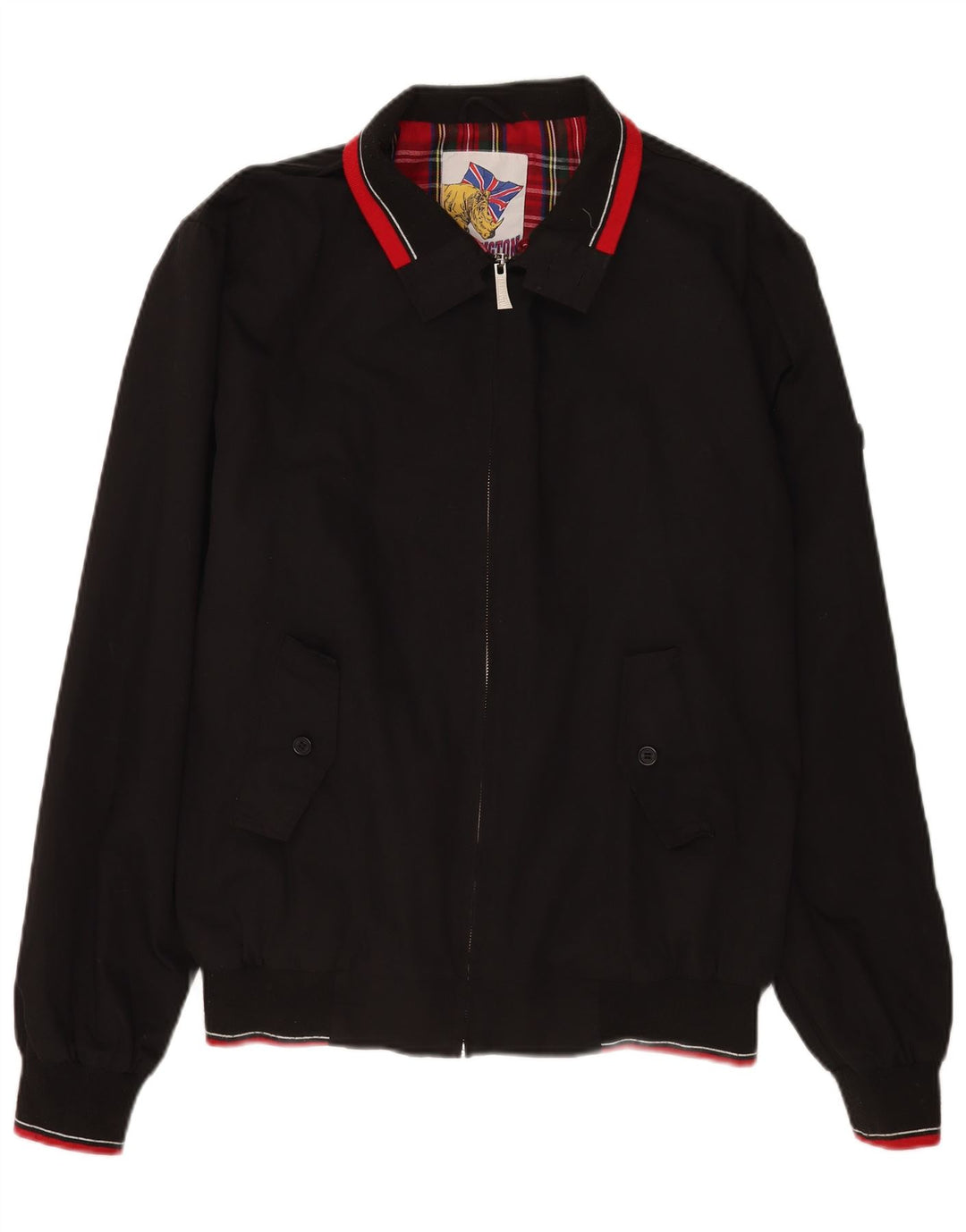 Giubbotto bomber vintage da uomo UK 44 2XL poliestere nero retrò