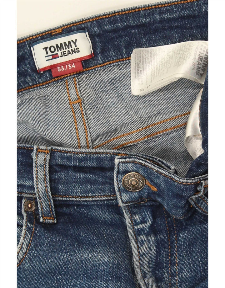 Jeans dritti da uomo Tommy Hilfiger W33 L34 cotone blu
