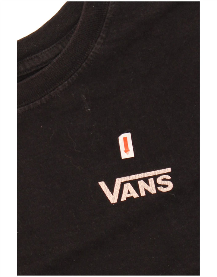 T-shirt grafica da donna VANS Top UK 12 cotone floreale nero medio