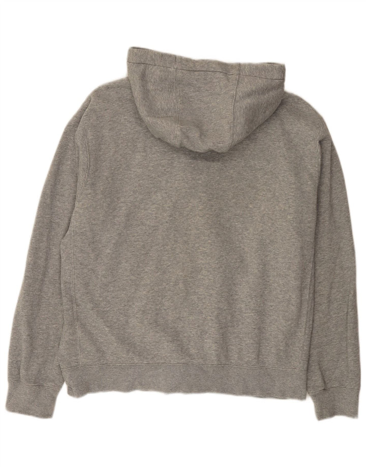 Felpa con cappuccio e zip Nike da uomo in cotone screziato grigio medio