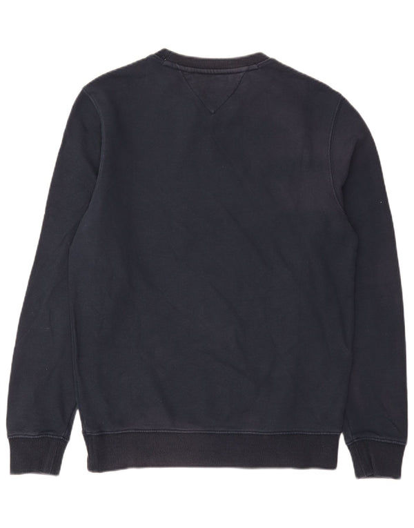 Tommy Hilfiger Uomo Felpa Maglione Piccolo Blu Navy Cotone