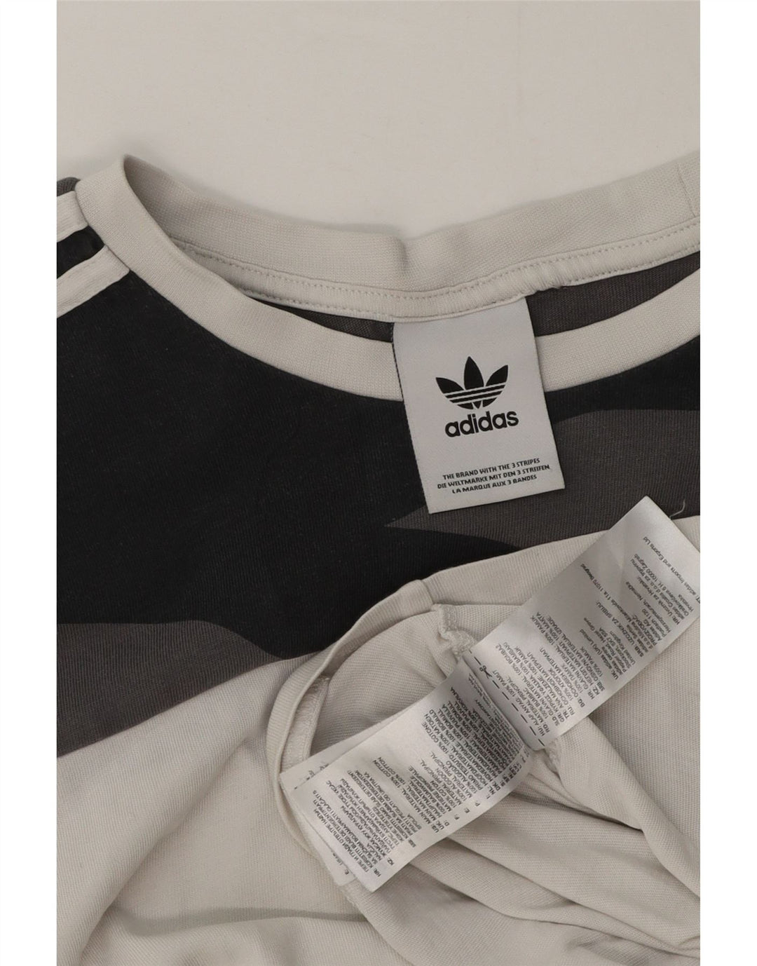 T-shirt da uomo Adidas Top Small in cotone mimetico bianco