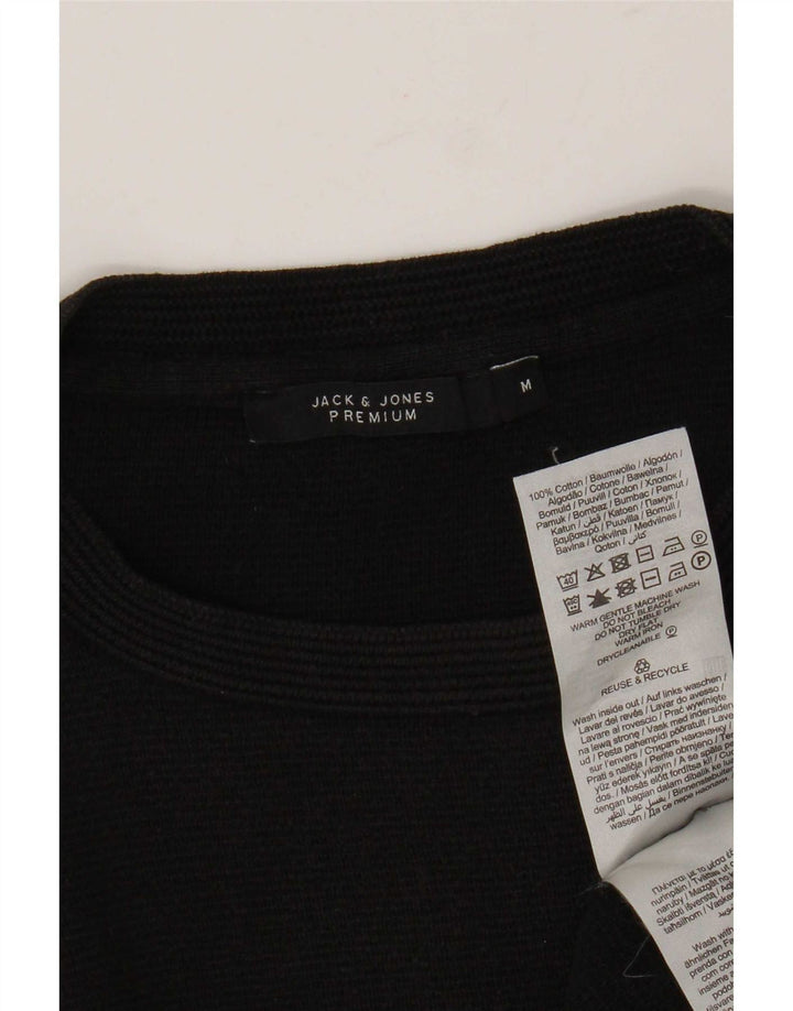 Maglione maglione girocollo da uomo Jack & Jones in cotone nero medio