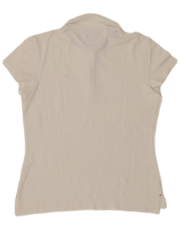 Polo da donna slim fit Tommy Hilfiger UK 12 medio bianco
