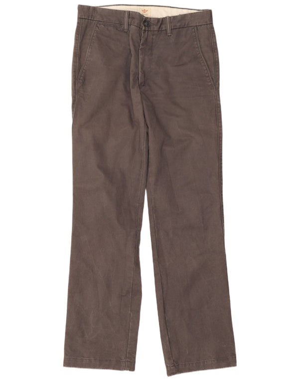 Dockers Mens Straight Chino Trousers W31 L32 Grey Cotton