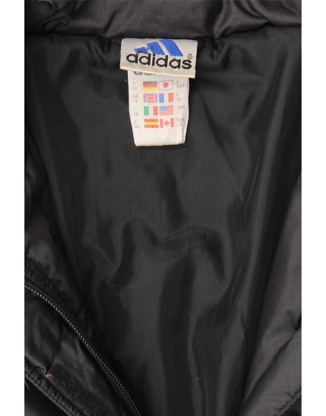 Giacca imbottita da donna Adidas UK 14 Large blu navy in poliammide