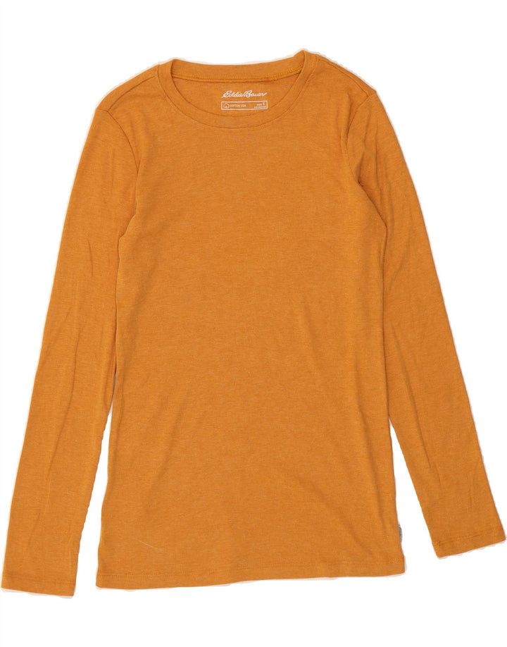 EDDIE BAUER Womens Top Long Sleeve UK 10 Small Yellow Cotton Vintage Eddie Bauer and Second-Hand Eddie Bauer from Messina Hembry 