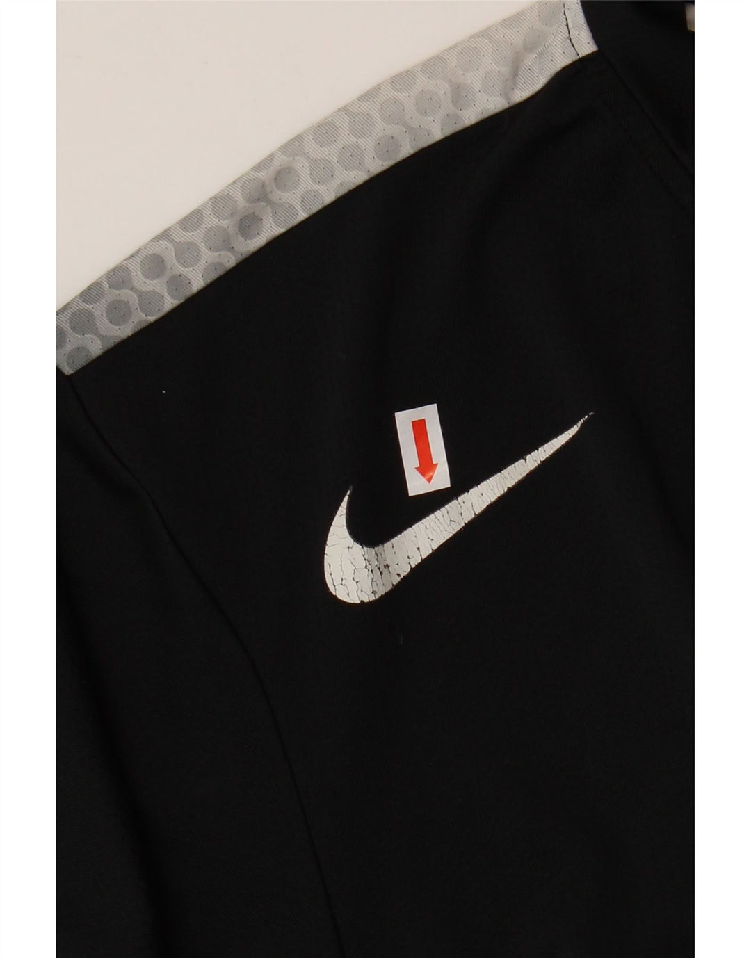 T-shirt NIKE Dri Fit da uomo UK 39/41 poliestere maculato nero medio
