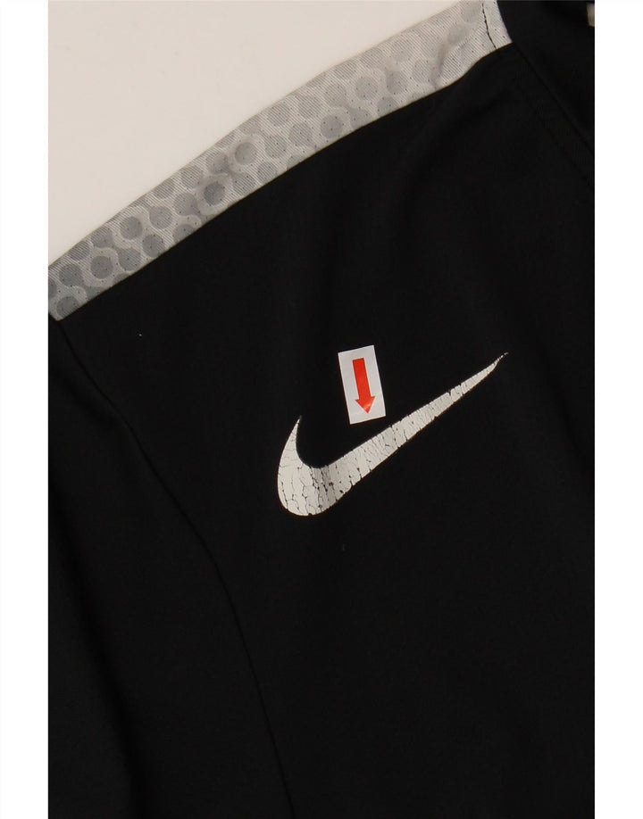 T-shirt NIKE Dri Fit da uomo UK 39/41 poliestere maculato nero medio