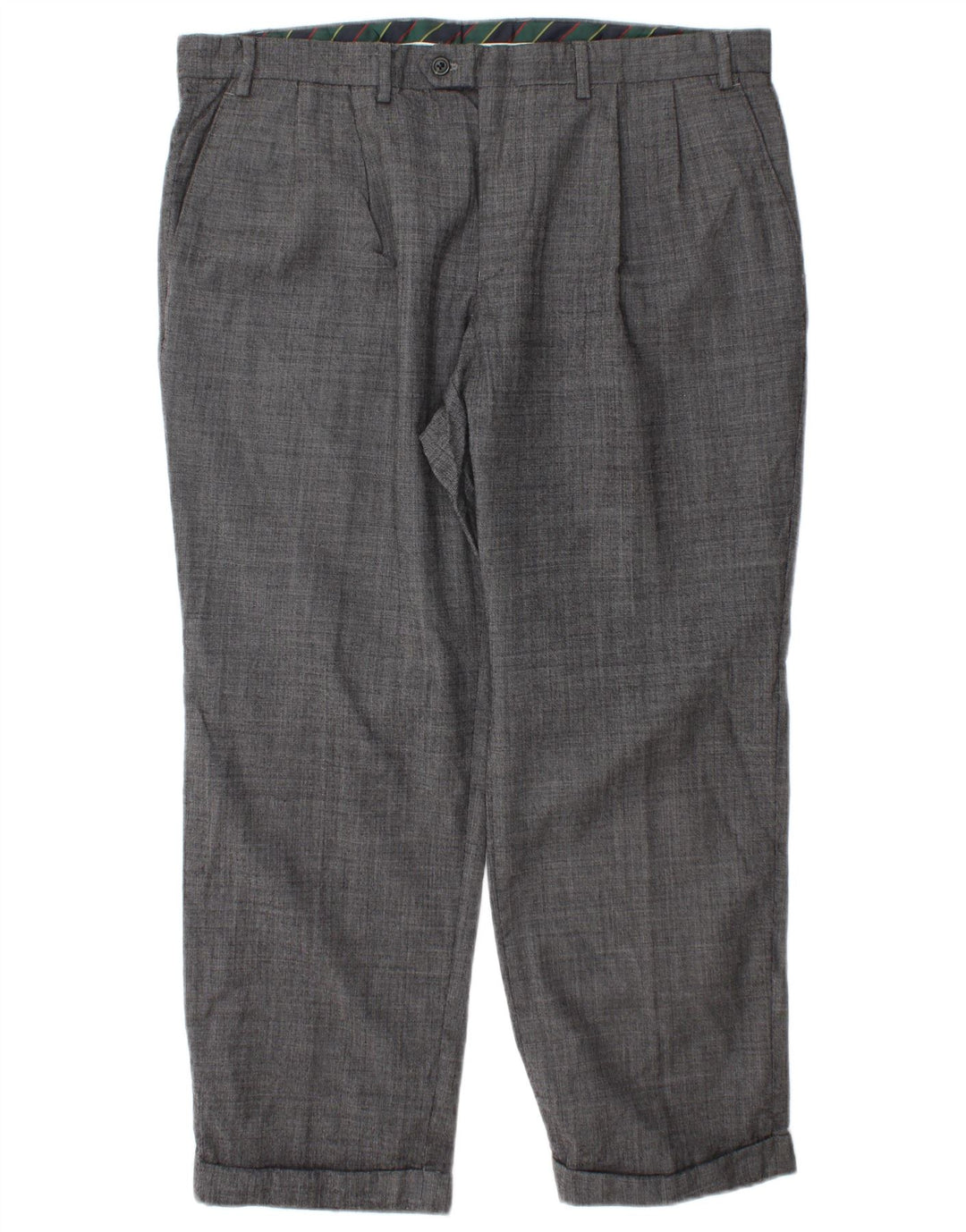Pantaloni da abito con pegging da uomo CHAPS W38 L29 in lana grigia