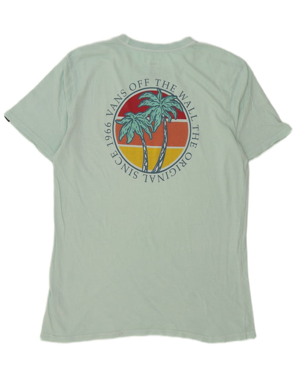 T-shirt grafica da uomo Vans Top XL in cotone turchese