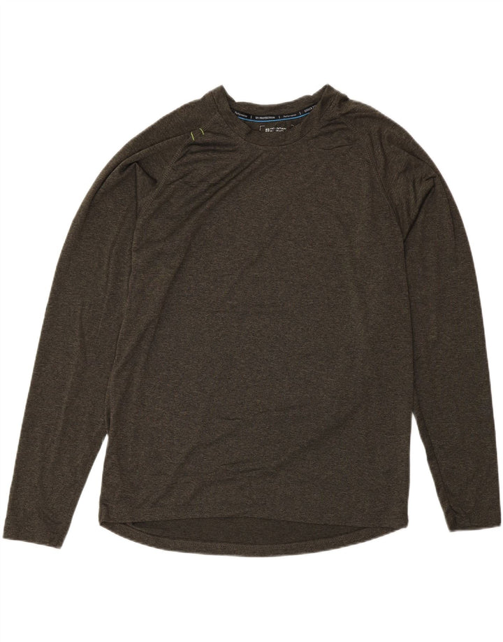 Mountain Warehouse Top IsoCool da uomo a maniche lunghe medio cachi chiazzato
