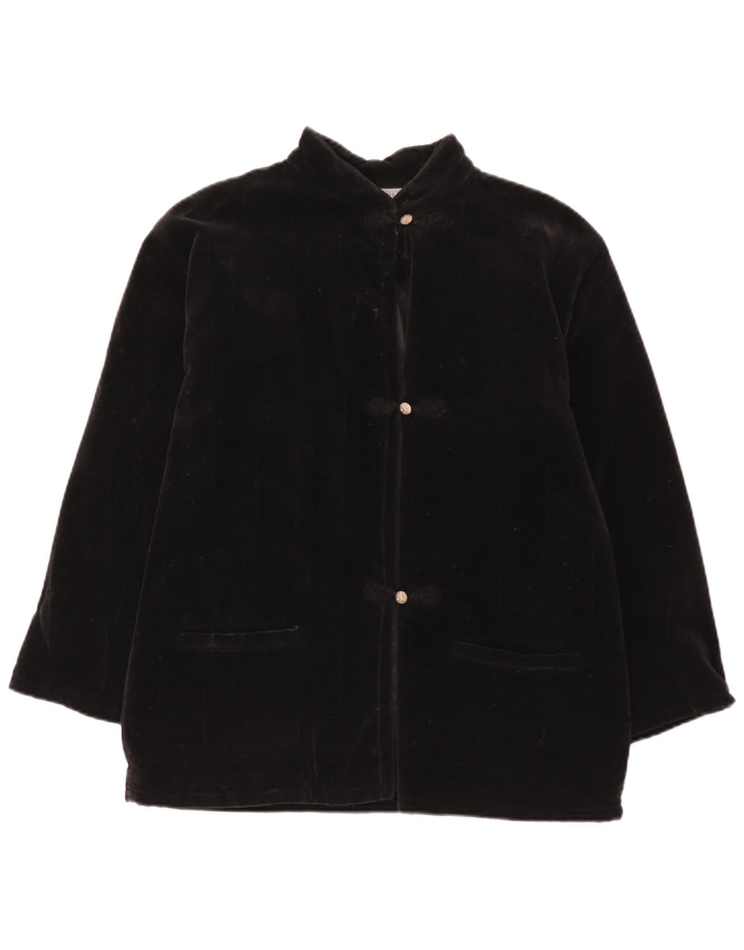 Giacca blazer in velluto a 3 bottoni da donna i Blues UK 14 grande cotone nero