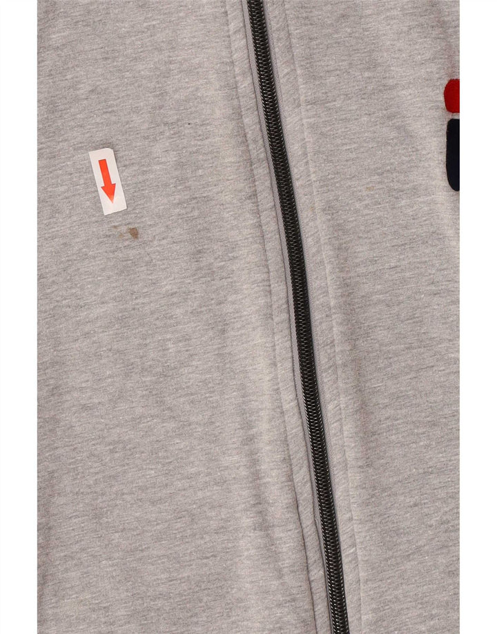 Giacca da ginnastica grafica da donna Fila UK 12 Colorblock grigio medio