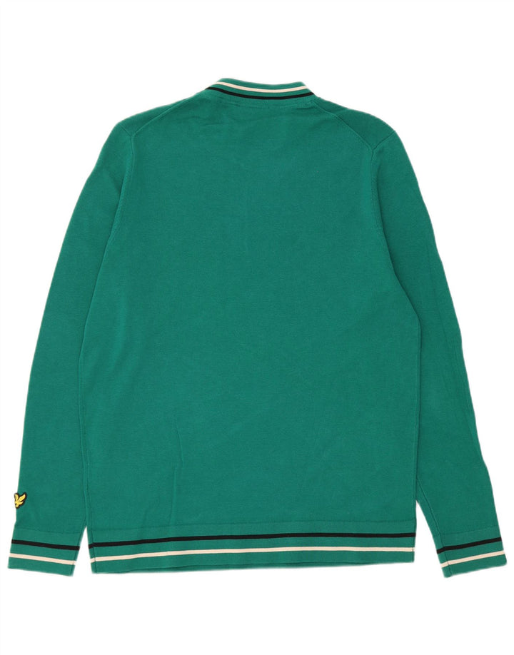 Lyle & Scott Maglione da uomo girocollo vestibilità regolare cotone verde medio
