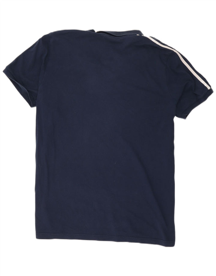 Polo Adidas da uomo grande in cotone blu navy