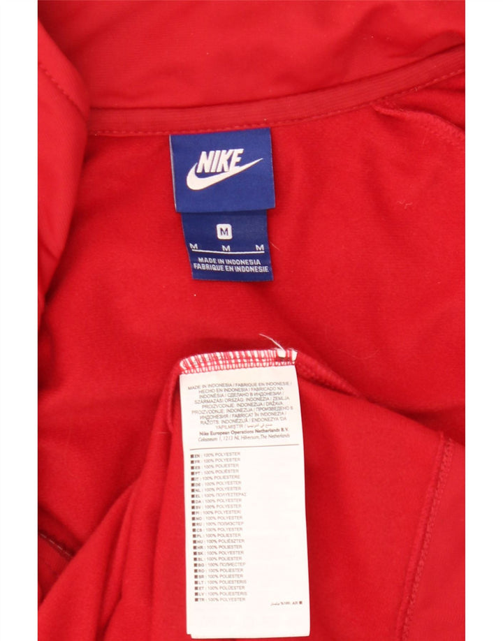 Nike Mens Tracksuit Top Jacket Medium Red Polyester