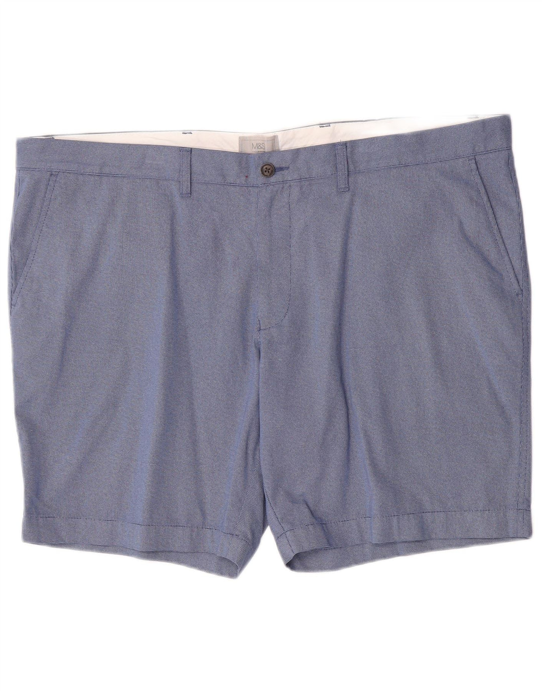 Pantaloncini chino da uomo Marks & Spencer W44 2XL cotone blu
