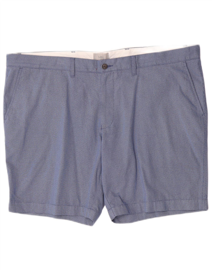 Pantaloncini chino da uomo Marks & Spencer W44 2XL cotone blu