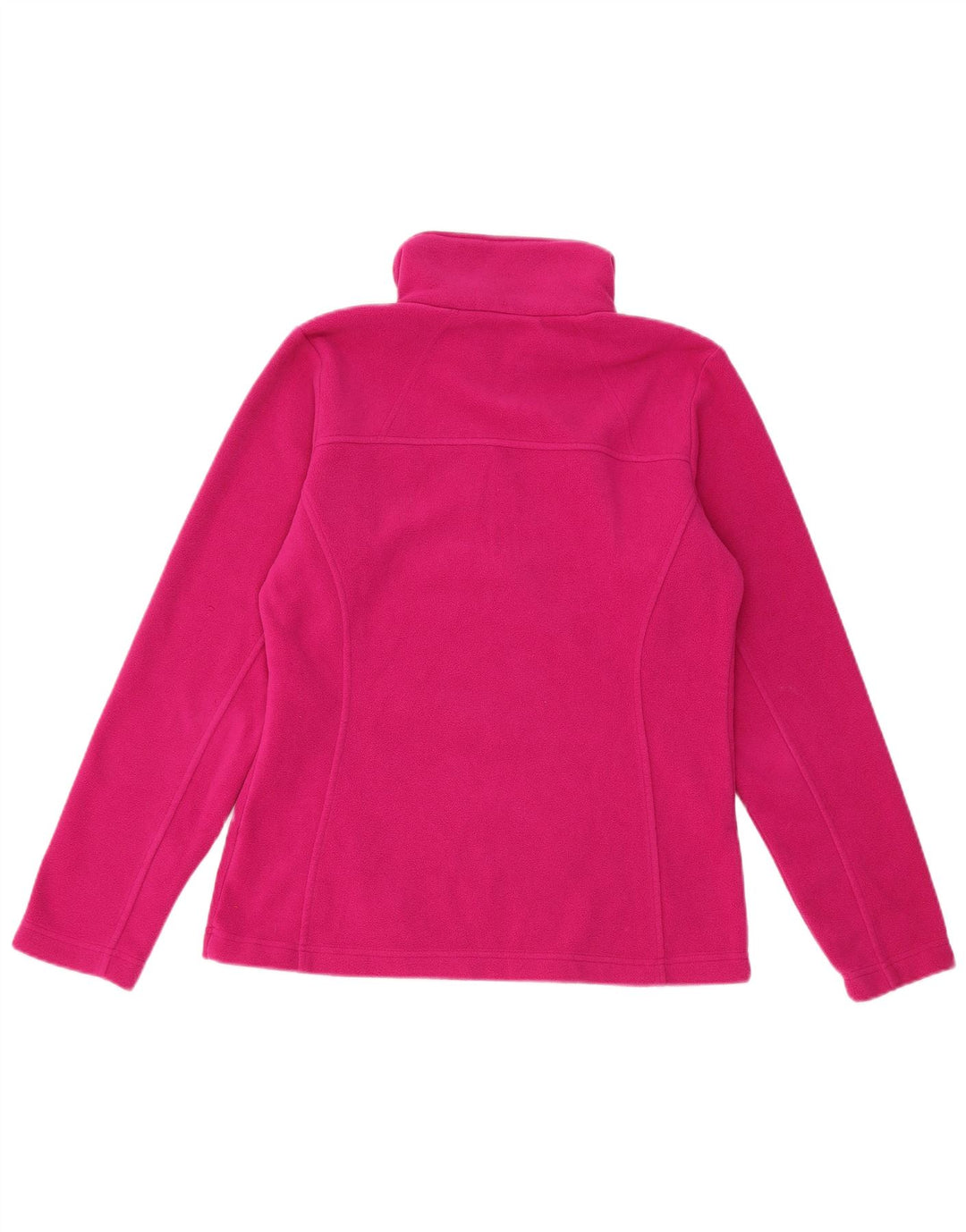 Maglione in pile da donna Columbia con collo con zip UK 10 piccolo poliestere rosa