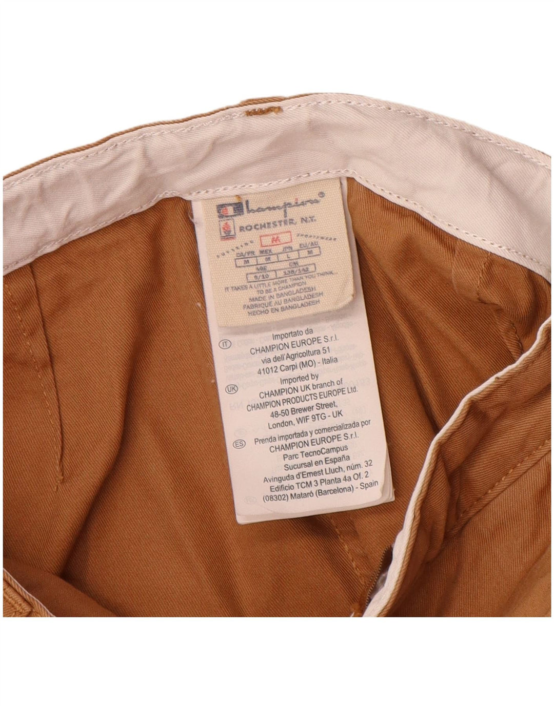 Pantaloni cargo dritti Champion da ragazzo 9-10 anni medi W24 L26 Beige