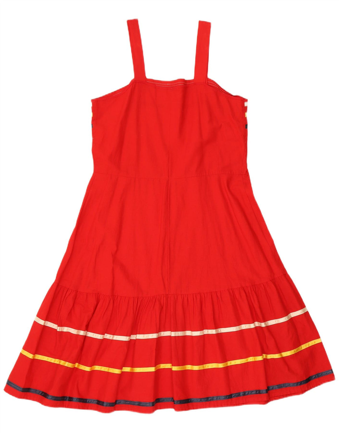 Prendisole vintage da donna UK 14 medio a righe rosse