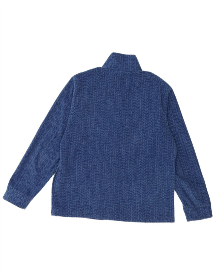 Giacca in pile da donna CANADA LOGAN UK 16 Large Blu in poliestere a spina di pesce
