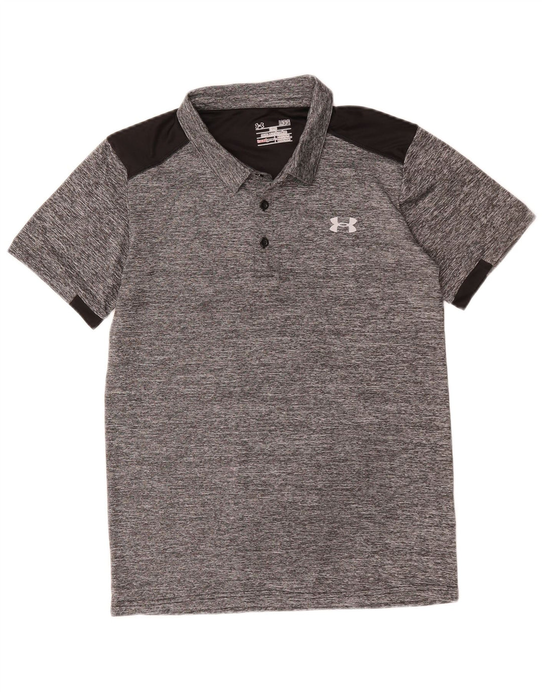 Polo Under Armour da uomo Heat Gear, grande, in poliestere color block grigio