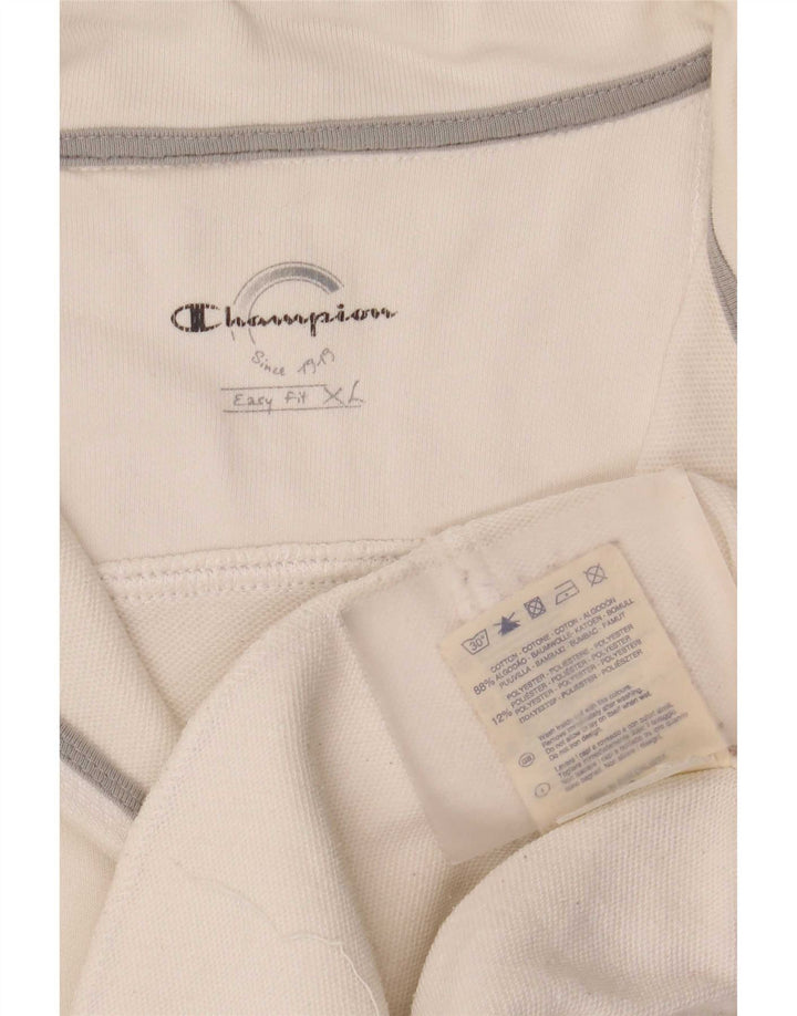 Giacca da ginnastica Champion da uomo Easy Fit XL in cotone bianco