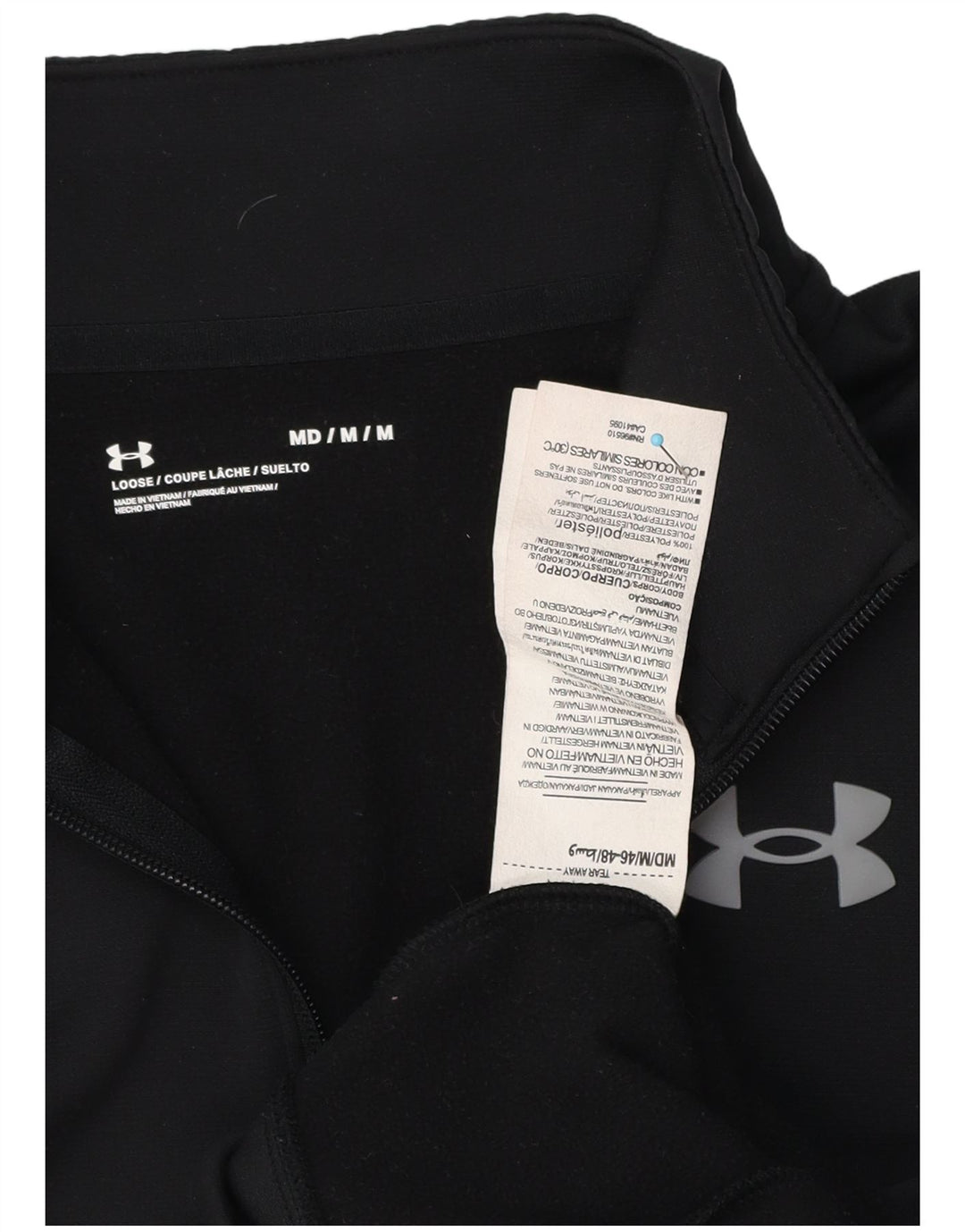 Felpa da uomo Under Armour con vestibilità ampia e collo con zip, media nera