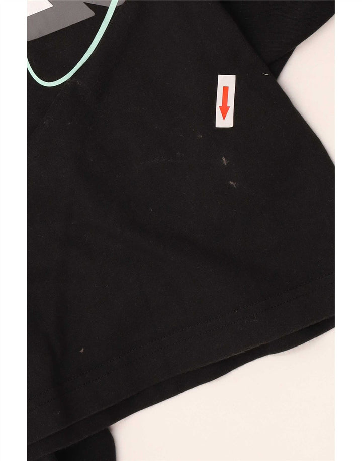 T-shirt grafica da uomo Adidas Top in cotone nero medio