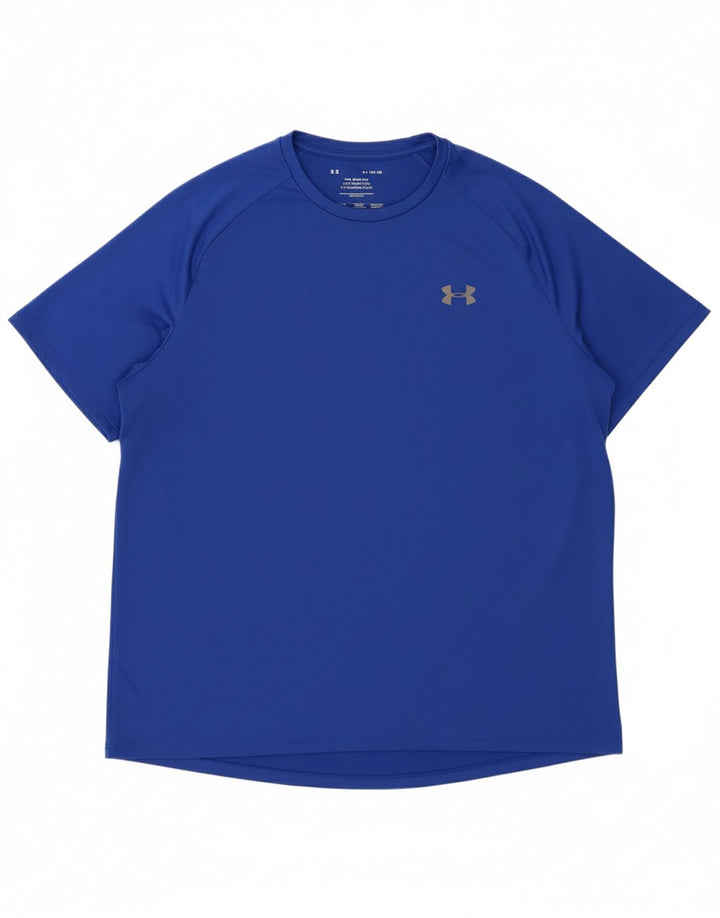 UNDER ARMOUR Mens Graphic T-Shirt Top XL Blue Polyester
