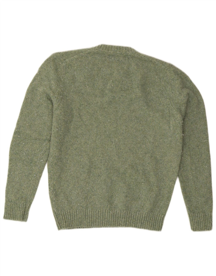 Maglione maglione girocollo da uomo Massimo Dutti verde medio screziato