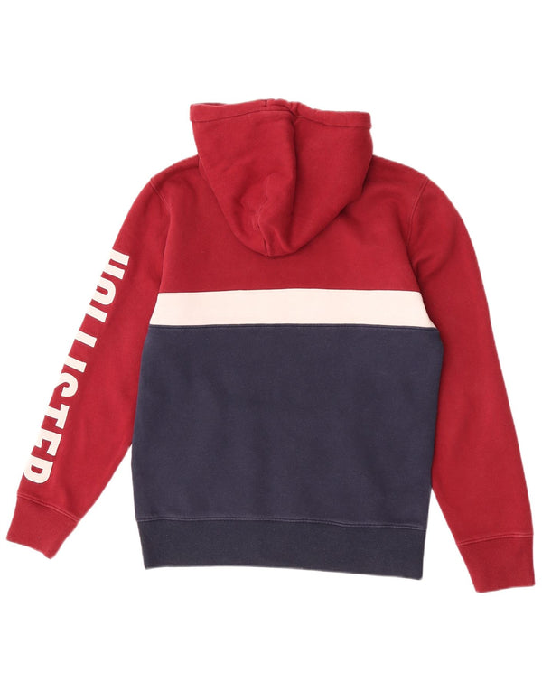 Felpa con cappuccio grafica Hollister da uomo XS colore rosso