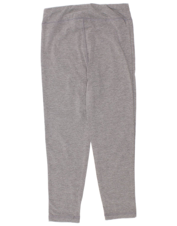 Leggings grafici Reebok per ragazze 5-6 anni in cotone grigio screziato