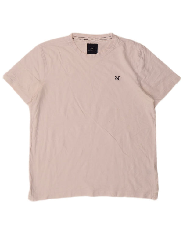 Crew Clothing T-shirt da uomo Top grande in cotone bianco