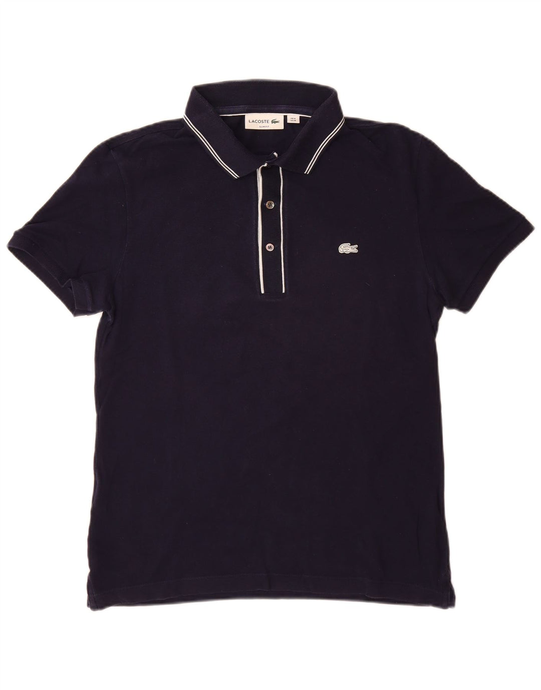 Polo LACOSTE da uomo slim fit taglia 4 cotone medio blu navy