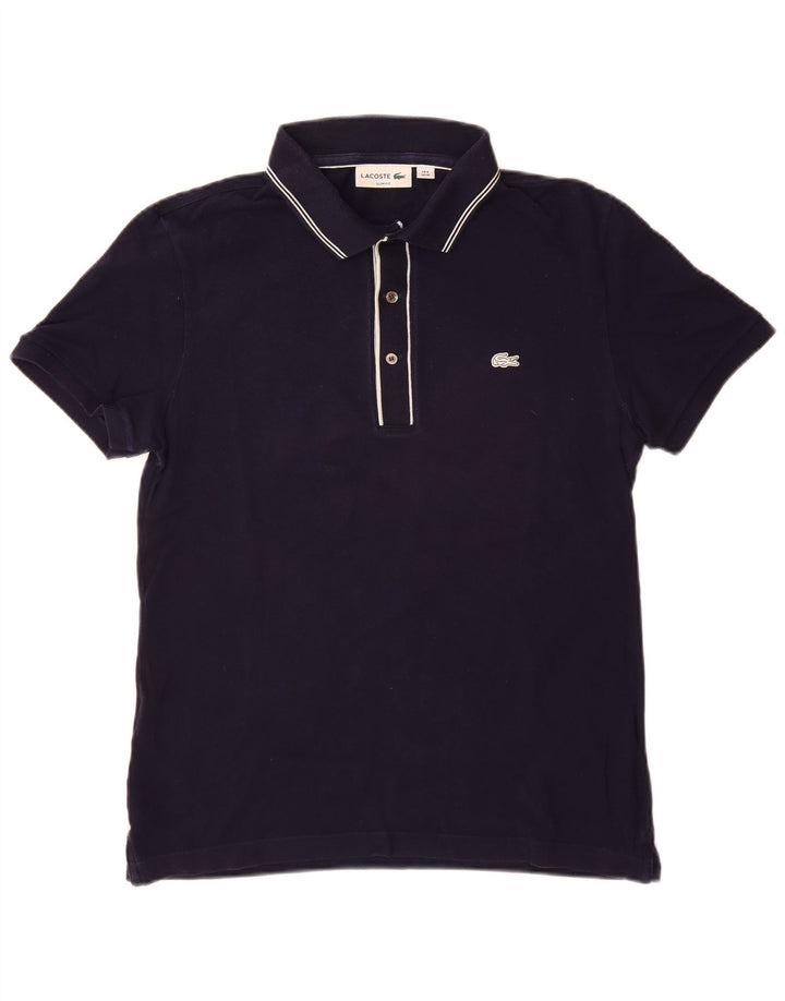 Polo LACOSTE da uomo slim fit taglia 4 cotone medio blu navy