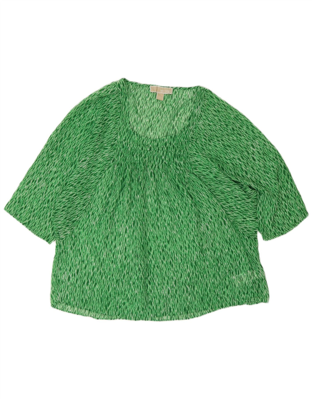 Top in camicetta da donna Michael Kors UK 16 Large Verde Argyle/Diamond Poliestere