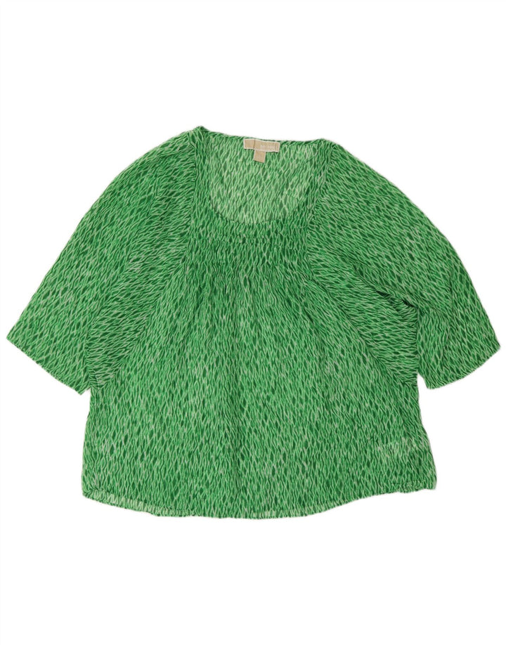 Top in camicetta da donna Michael Kors UK 16 Large Verde Argyle/Diamond Poliestere