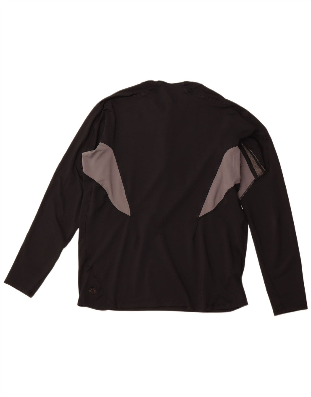 NIKE Top da uomo con zip e collo a maniche lunghe XL nero in poliestere color block sportivo
