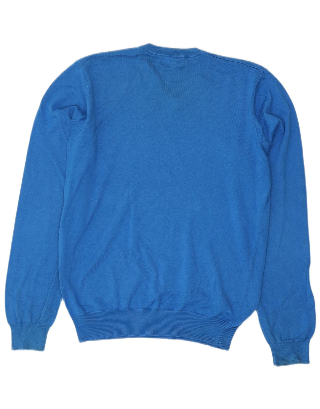 Maglione da uomo con scollo a V Lyle & Scott in cotone blu medio