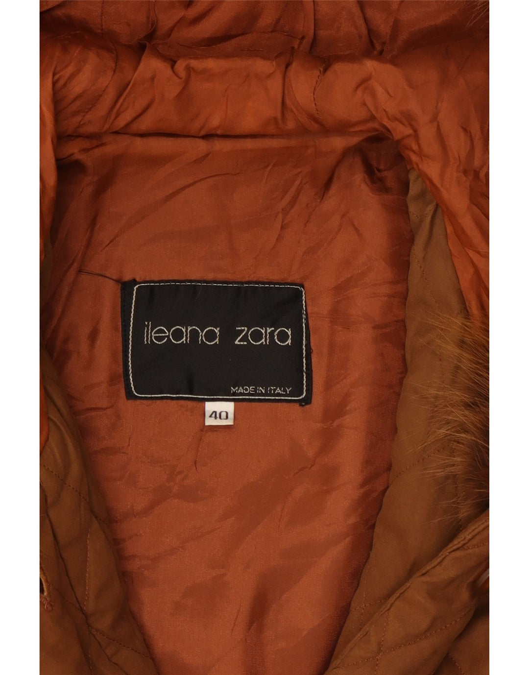 Giacca trapuntata oversize con cappuccio da donna Ileana Zara IT 40 piccola marrone