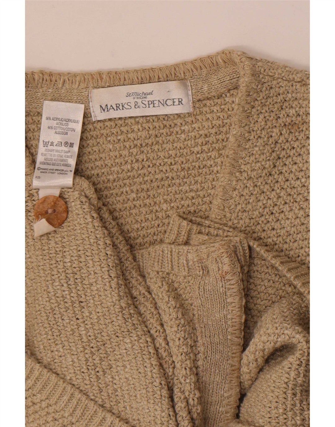 Marks & Spencer Maglione cardigan senza maniche St. Michael da uomo Beige medio