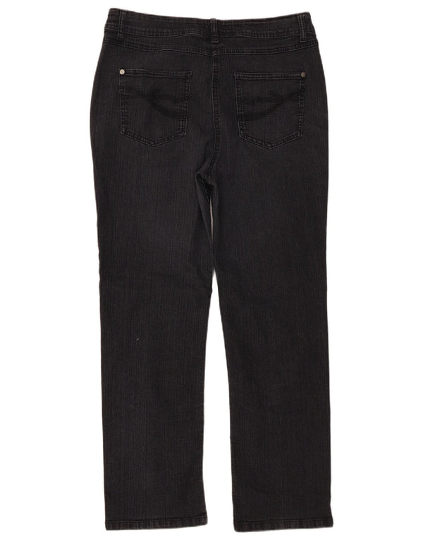 Jeans dritti da donna M&Co UK 14 Large W34 L27 Nero